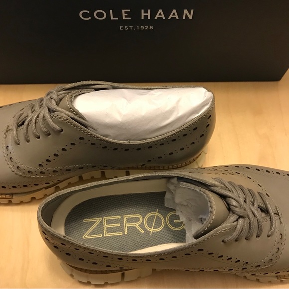 NEW Men’s Cole Haan ZEROGRAND Wing Tip Gray Shoes - Picture 6 of 8